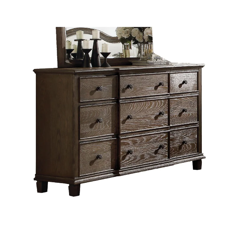 Baudouin Weathered Oak Dresser Tunics Formal black