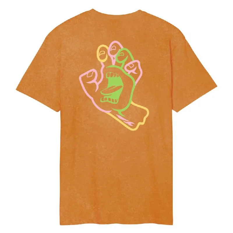 Santa Cruz T-Shirt Hand In Colour CF T-Shirt - Orange Acid Wash-- Oversized T-Shirt Spandex breathable Santa Cruz T-Shirt Hand In Colour CF T-Shirt - Orange Acid Wash-- Oversized T-Shirt Spandex breathable