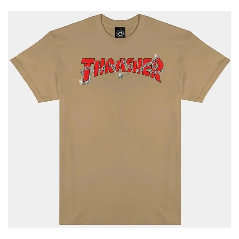 Thrasher T-Shirt Shepard - Tan-- Houndstooth Herringbone Solid