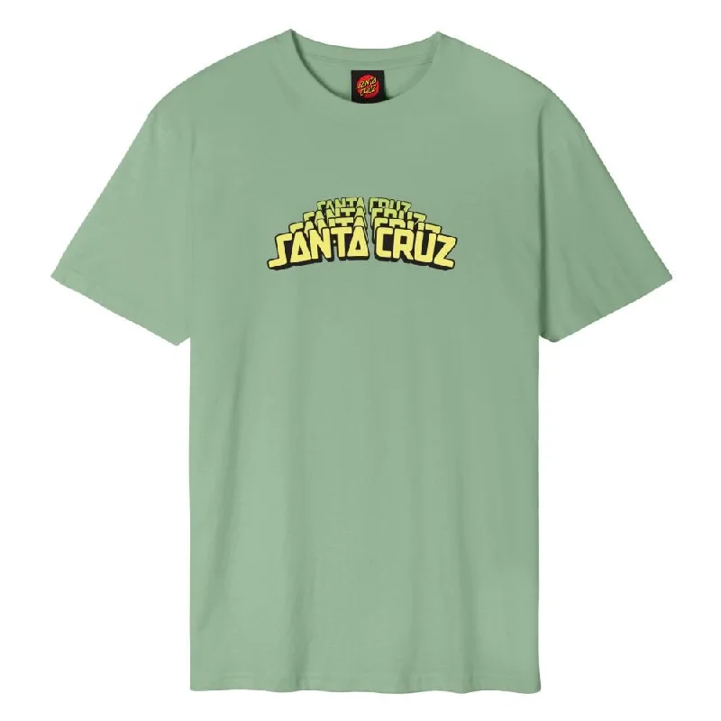 Santa Cruz T-Shirt Trails Arch Strip T-Shirt - Mineral Green-- Thin T-Shirt Open Front Quick Dry Santa Cruz T-Shirt Trails Arch Strip T-Shirt - Mineral Green-- Thin T-Shirt Open Front Quick Dry