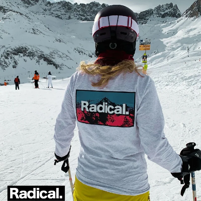 Radical. Mountains Are Calling Unisex Long Sleeve T-shirt - Heather Grey-- Anti-Pilling Machine Wash Handmade Radical. Mountains Are Calling Unisex Long Sleeve T-shirt - Heather Grey-- Anti-Pilling Machine Wash Handmade