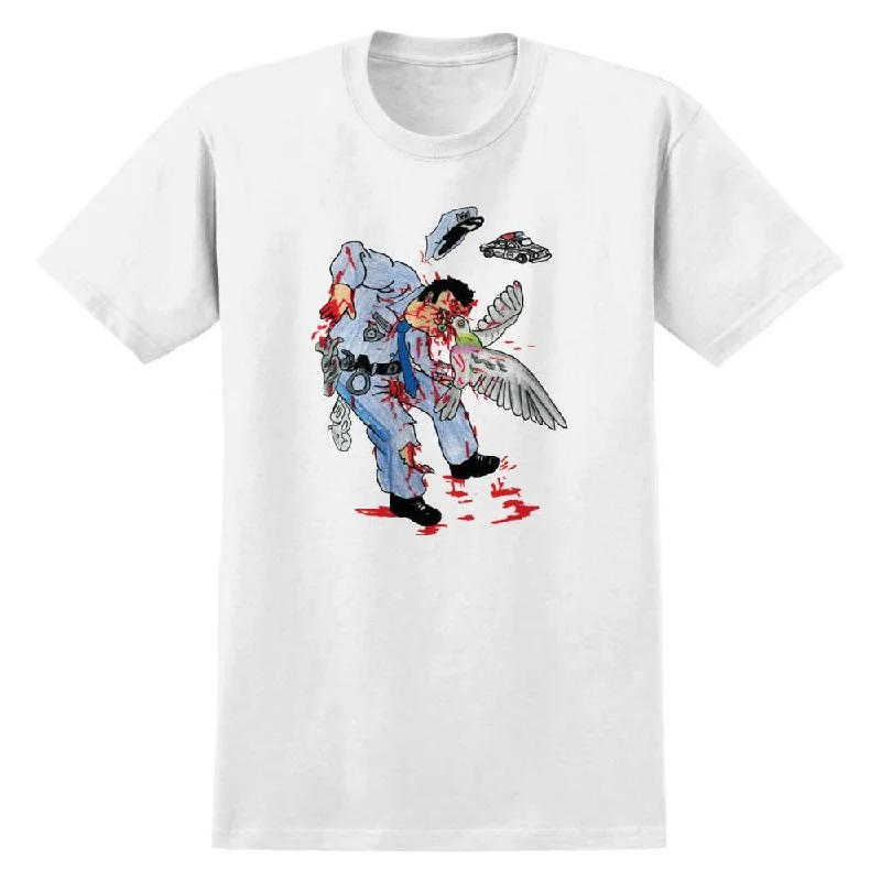 Antihero T-Shirt Pigeon Attack - White / Multi Prints-- Knit Fabric Woven Fabric Fleece Fabric