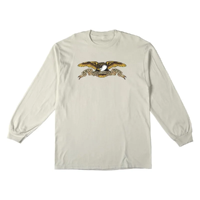 AntiHero L/S T-Shirt Eagle - Natural / Black / Multi Print-- Front Pockets Side Pockets Patch Pockets
