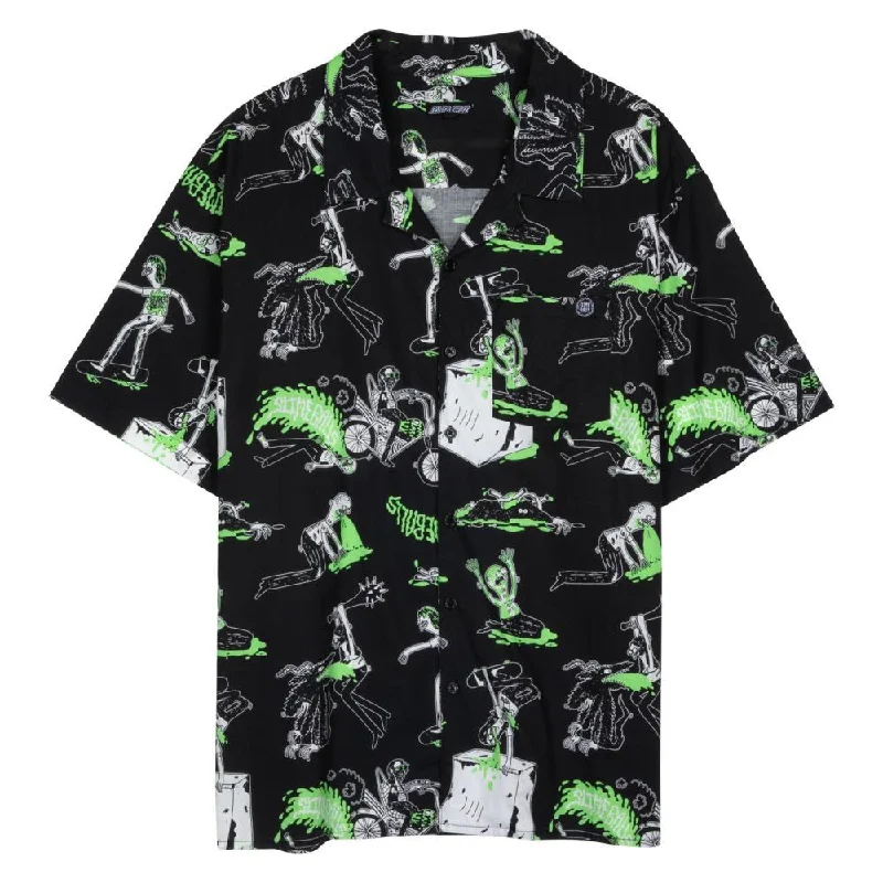 Slime Balls S/S Shirt Scene Report Shirt - Black-- Denim Fabric Leather Fabric Suede Fabric Slime Balls S/S Shirt Scene Report Shirt - Black-- Denim Fabric Leather Fabric Suede Fabric
