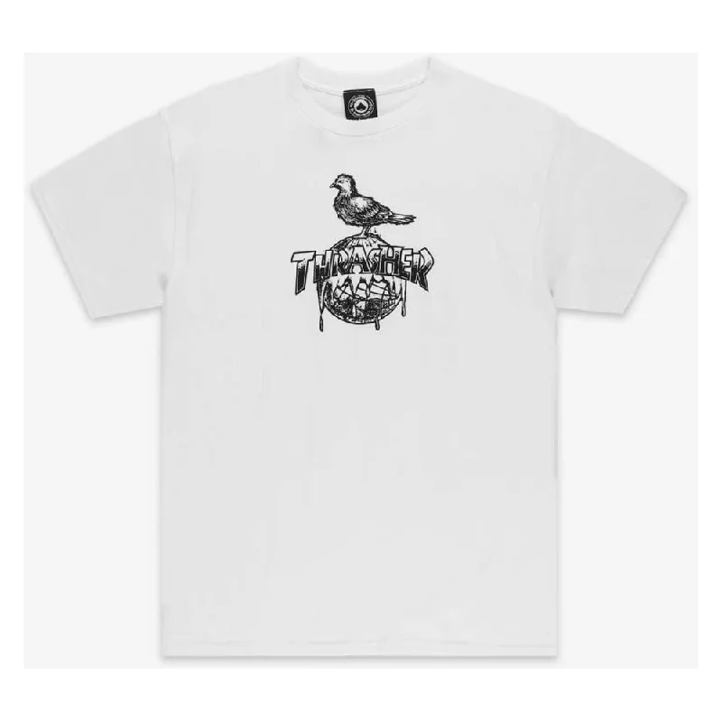 Thrasher X Antihero T-Shirt Cover The Earth - White-- Nylon Fabric Polyester Fabric Spandex Fabric Thrasher X Antihero T-Shirt Cover The Earth - White-- Nylon Fabric Polyester Fabric Spandex Fabric