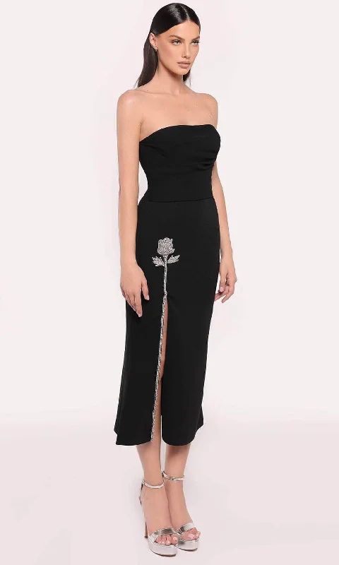 Tarik Ediz 98838 - Floral Beaded Dress with Slit Tunics Stylish elegant