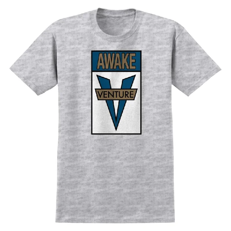 Venture T-Shirt Awake - Ash / Gold / Teal Print-- Elasticated Padded Insulated
