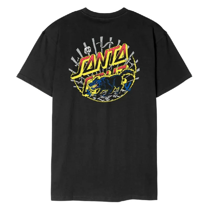 Santa Cruz T-Shirt Kendall Wolf Dot - Black-- Front Pockets Side Pockets Patch Pockets Santa Cruz T-Shirt Kendall Wolf Dot - Black-- Front Pockets Side Pockets Patch Pockets