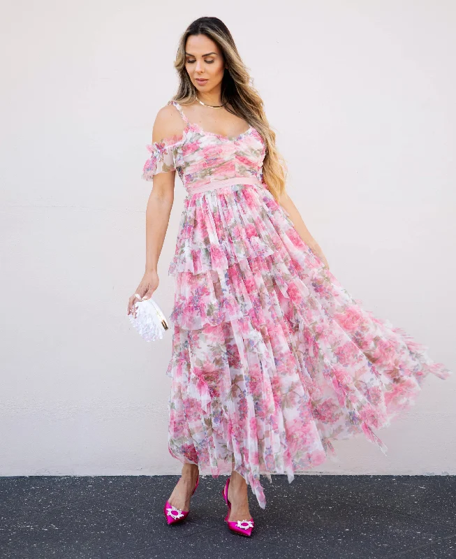 Floral Long Day Dress Tunics Fashionable chic