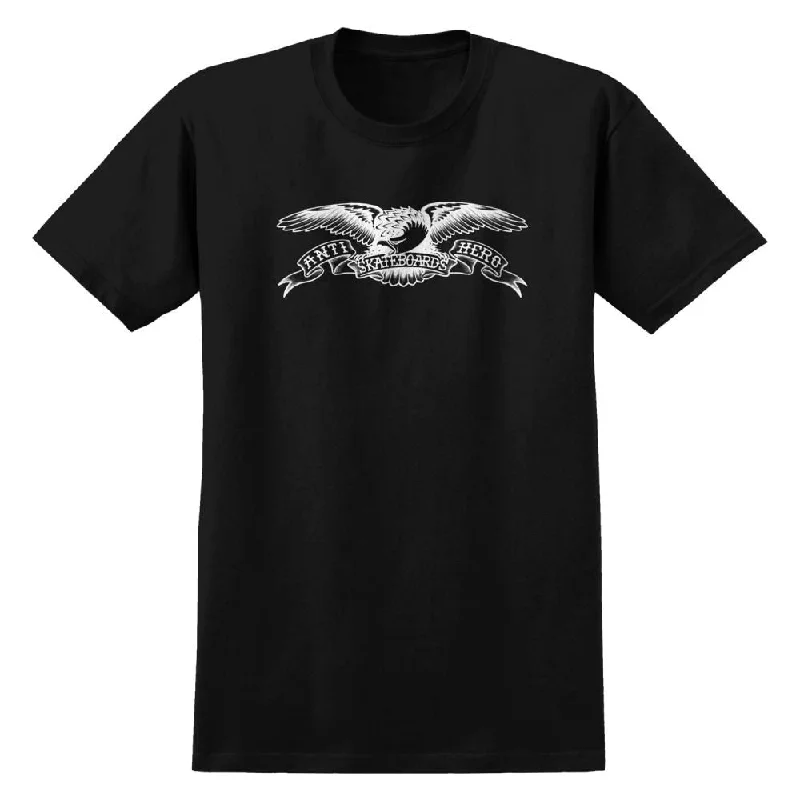 Antihero T-Shirt Basic Eagle - Black / White Print-- Chenille Fabric Brocade Fabric Lace Fabric