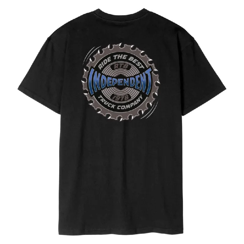 Independent T-Shirt Buzzsaw - Black-- Terry Blend Velvet Blend Canvas Blend