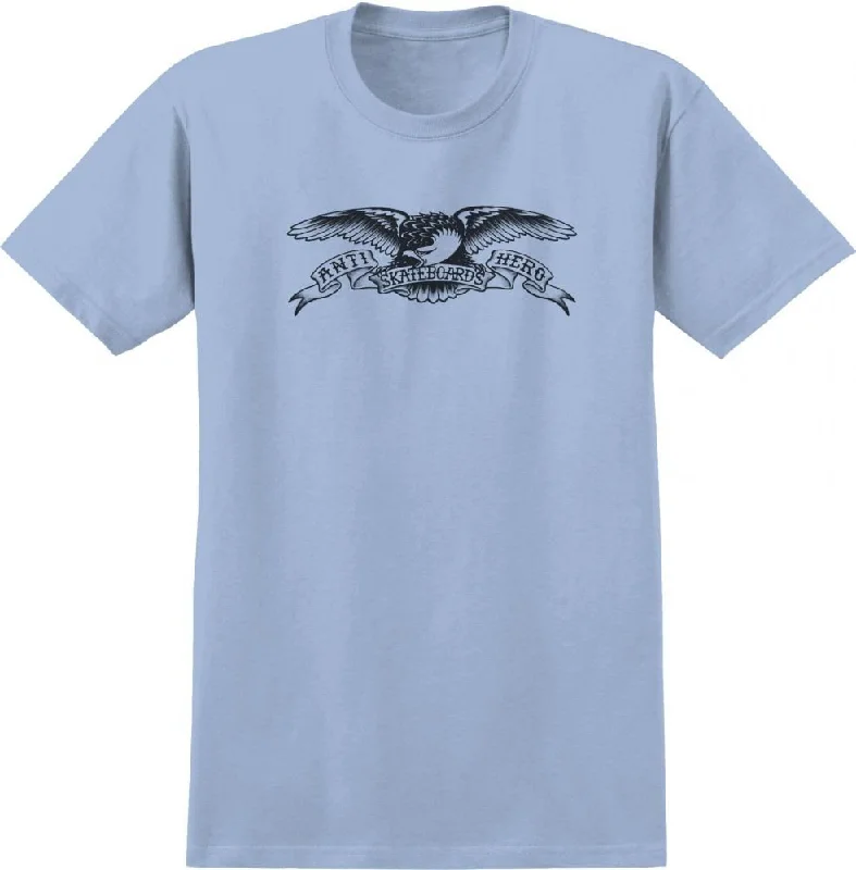 Antihero T-Shirt Basic Eagle - Powder Blue / Black-- Faux Fur Fabric Real Fur Fabric Shearling Fabric