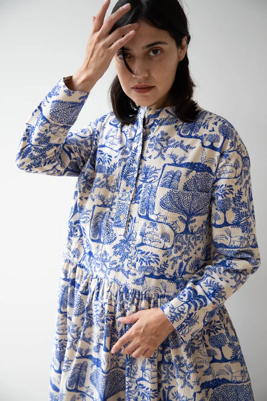 Bobo Choses | Wonderland Printed Corduroy Dress Tunics Satin smooth