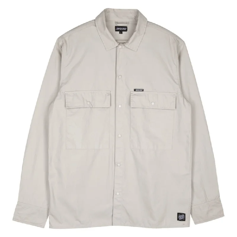 Santa Cruz L/S Shirt Service - Fog-- Chenille Blend Fleece Blend Nylon Blend