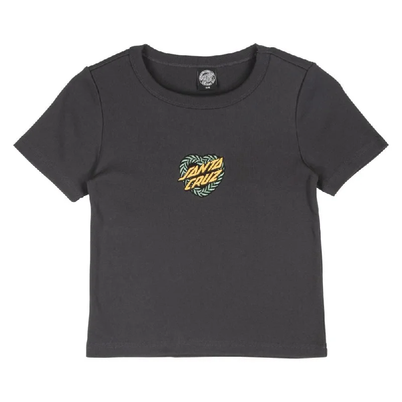 Santa Cruz Womens T-Shirt Heart Wreath Mini Front - Black Wash-- Polka Dot Checkered Tartan Santa Cruz Womens T-Shirt Heart Wreath Mini Front - Black Wash-- Polka Dot Checkered Tartan