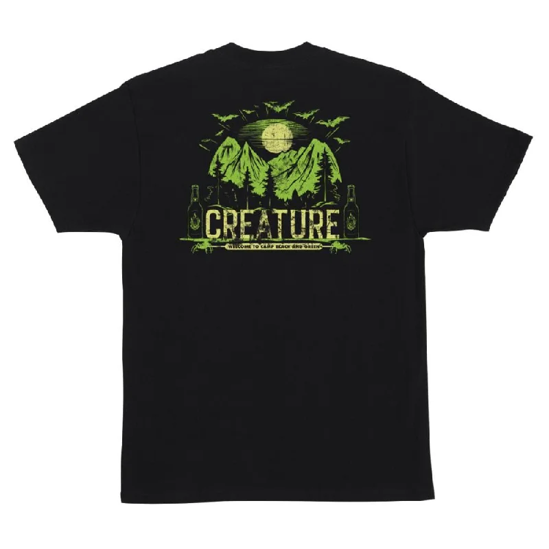 Creature T-shirt Camper - Black-- Houndstooth Herringbone Solid