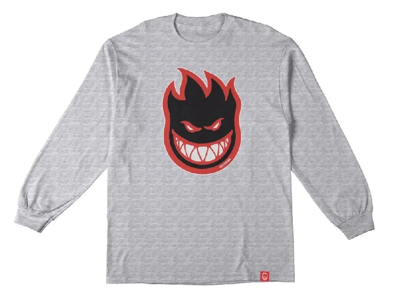 Spitfire L/S T-Shirt Bighead Fill - Ash / Black / Red / White Print-- Wool Fabric Cashmere Fabric Tweed Fabric Spitfire L/S T-Shirt Bighead Fill - Ash / Black / Red / White Print-- Wool Fabric Cashmere Fabric Tweed Fabric
