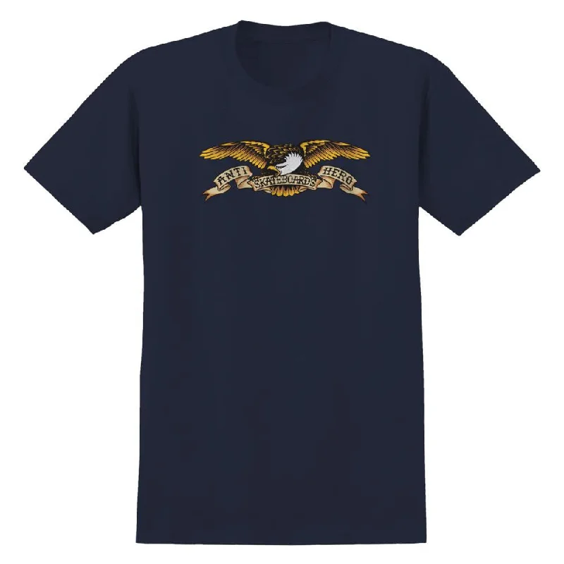 Antihero T-Shirt Eagle - Navy / Black / Multi Print-- Rayon Fabric Velvet Fabric Corduroy Fabric