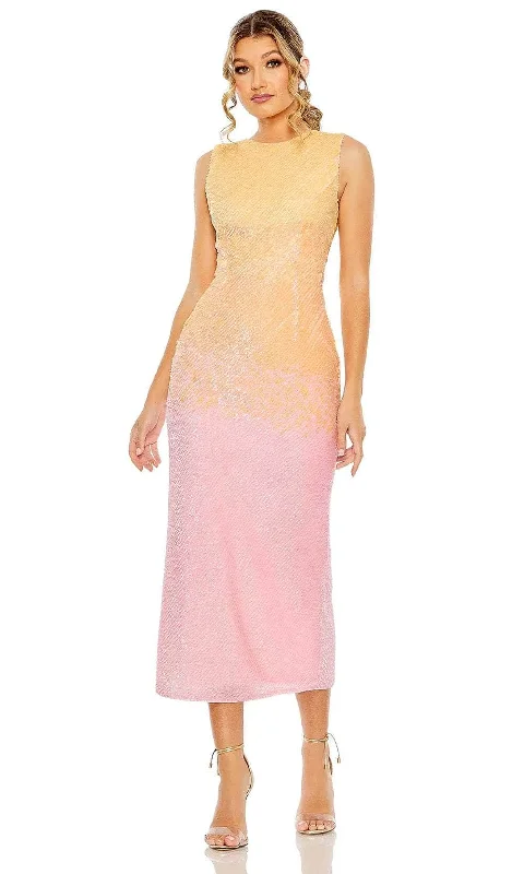 Mac Duggal 5772 - High Neck Tea-Length Dress Tunics Hiking breathable