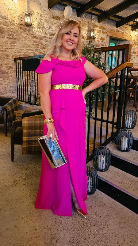 Sorsha Pink Dress Boatneck Modish Everyday