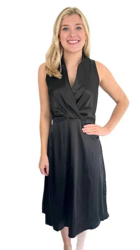 KLD Black Marlee Dress Tunics Long Elegant