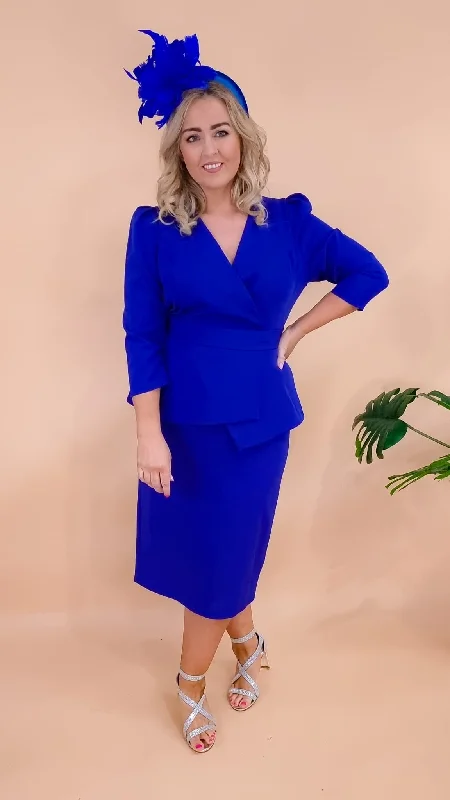 Olina Blue Dress Tunics Short Trendy