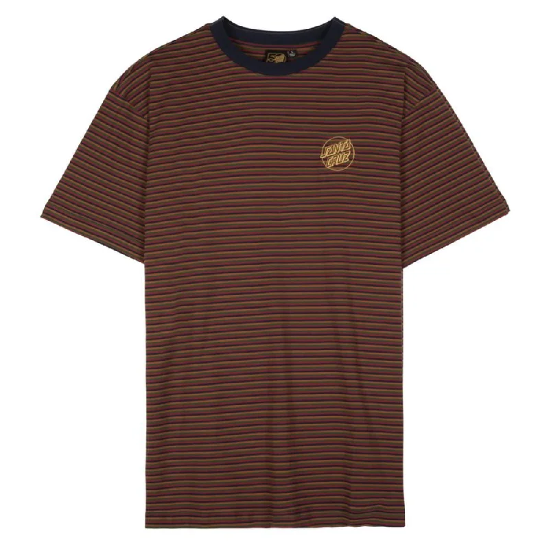 Santa Cruz T-Shirt 50th Opus Dot Chest T-Shirt - Multi Stripe-- Cashmere Blend Cotton Blend Poly Blend