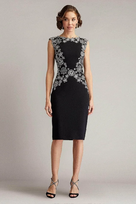 Tadashi Shoji CFX24578MX - Contrast Floral Cocktail Dress Tunics Prom sequined