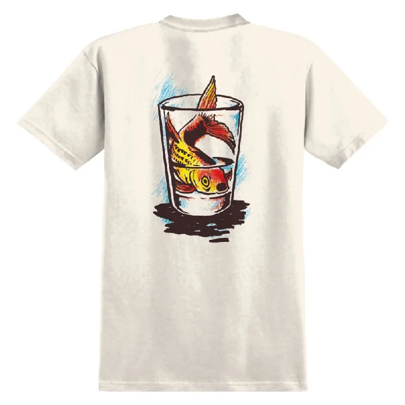 Antihero T-Shirt Fish Bowl - Cream / Multi-- Welt Pockets Slit Pockets Flap Pockets