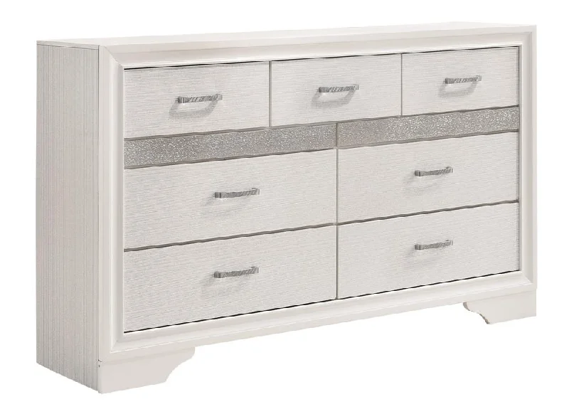 Miranda 7-drawer Dresser White and Rhinestone Tunics Travel practical