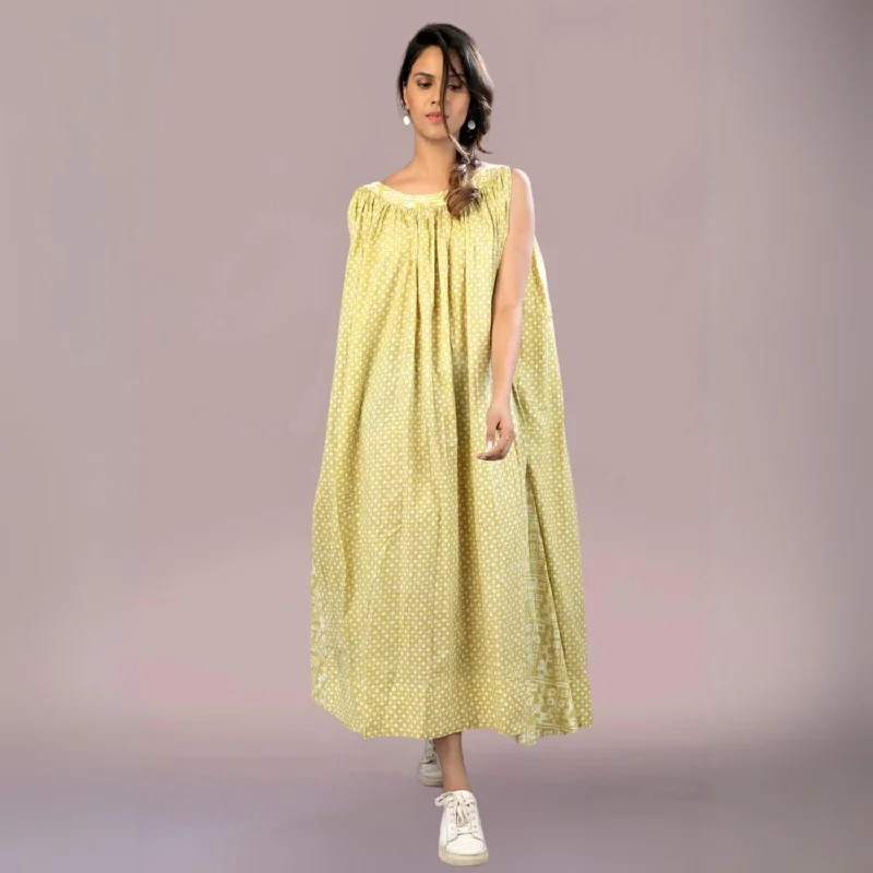 Senna Mul Cotton Dress | Easy Breezy | Comfortable & Chic Day Dress | Pale Olive Floral Print girly Senna Mul Cotton Dress | Easy Breezy | Comfortable & Chic Day Dress | Pale Olive Floral Print girly