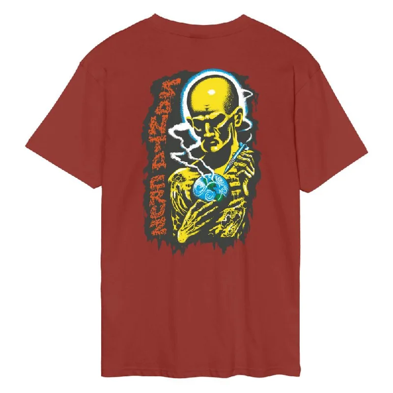 Santa Cruz T-Shirt Kendall Atomic - Dark Rust-- Polka Dot Checkered Tartan