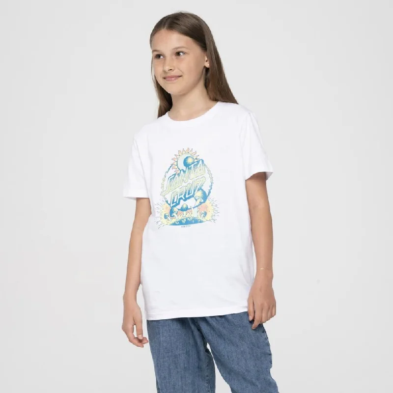 Santa Cruz Youth T-Shirt Dark Arts Dot Front T-Shirt - White-- Satin Blend Silk Blend Wool Blend