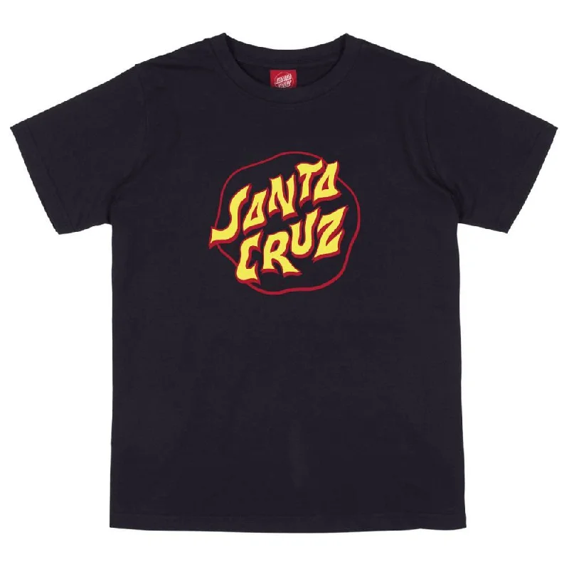 Santa Cruz Youth T-Shirt Youth Fever Dream Dot T-Shirt - Black-- Print Jacquard Patchwork Santa Cruz Youth T-Shirt Youth Fever Dream Dot T-Shirt - Black-- Print Jacquard Patchwork