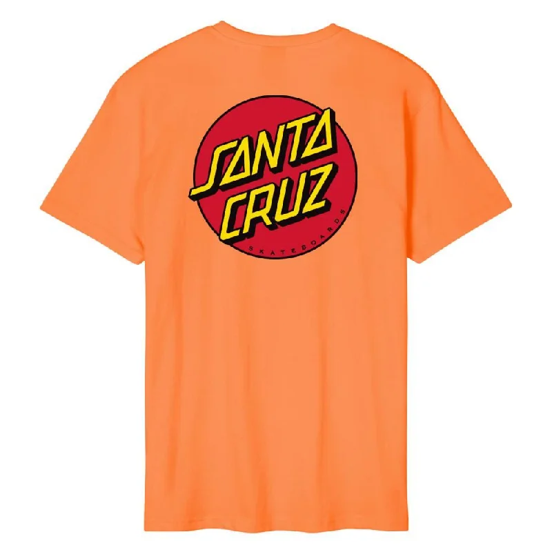 Santa Cruz T-Shirt Classic Dot Chest - Washed Apricot-- Graphic Embroidered Appliqued Santa Cruz T-Shirt Classic Dot Chest - Washed Apricot-- Graphic Embroidered Appliqued