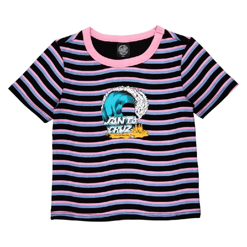 Santa Cruz Womens Custom Tee Onshore Front T-Shirt - Black Wave Stripe-- Polka Dot Checkered Tartan Santa Cruz Womens Custom Tee Onshore Front T-Shirt - Black Wave Stripe-- Polka Dot Checkered Tartan