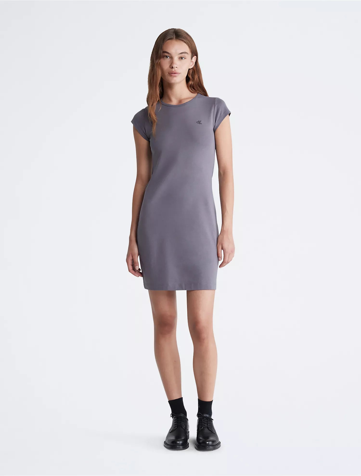 Calvin Klein Archive Logo Baby T-Shirt Dress - Women-- Front Pockets Side Pockets Patch Pockets Calvin Klein Archive Logo Baby T-Shirt Dress - Women-- Front Pockets Side Pockets Patch Pockets