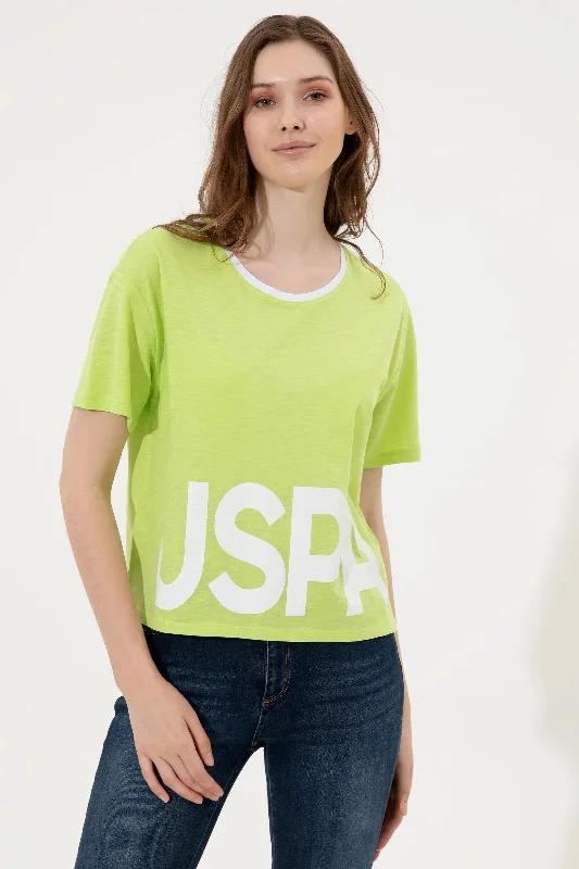 US Polo Assn. Comfort Crew Neck T-Shirt with Big USPA - Women-- Plaid T-Shirt Polka Dot Checkered US Polo Assn. Comfort Crew Neck T-Shirt with Big USPA - Women-- Plaid T-Shirt Polka Dot Checkered