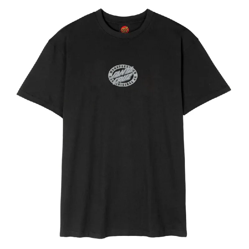 Santa Cruz T-Shirt MFG Oval Dot Front - Black-- Print Jacquard Patchwork