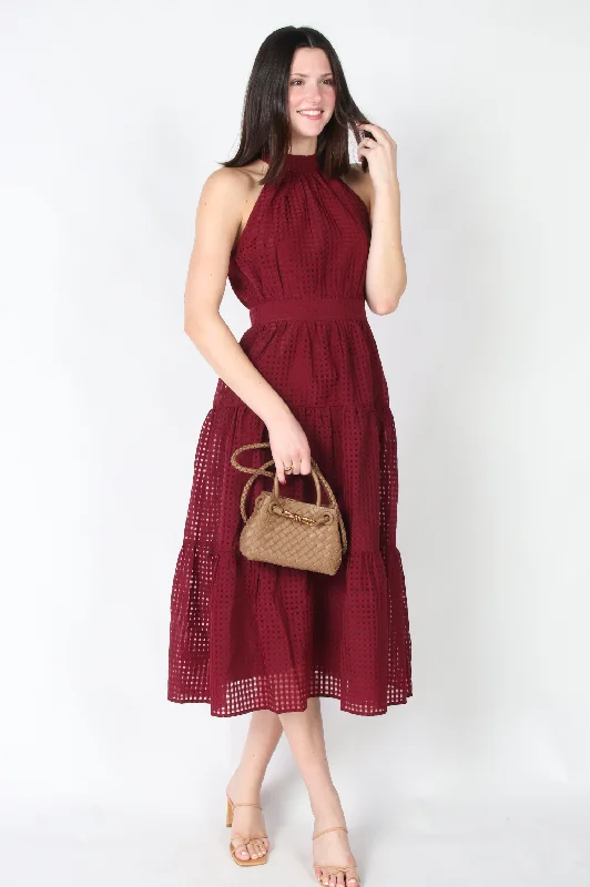 Ashley Seersucker Halter Dress Tunics Formal black