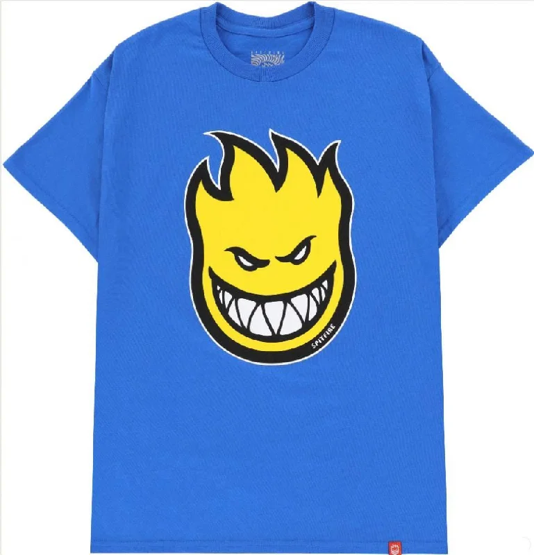 Spitfire T-Shirt Bighead Fill - Royal / Yellow / White-- Anti-Shrink Durable Soft