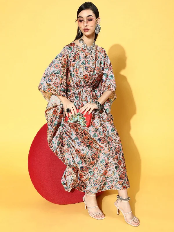 Pink Polyester Wedding Floral Dresses Tunics Leisure comfortable