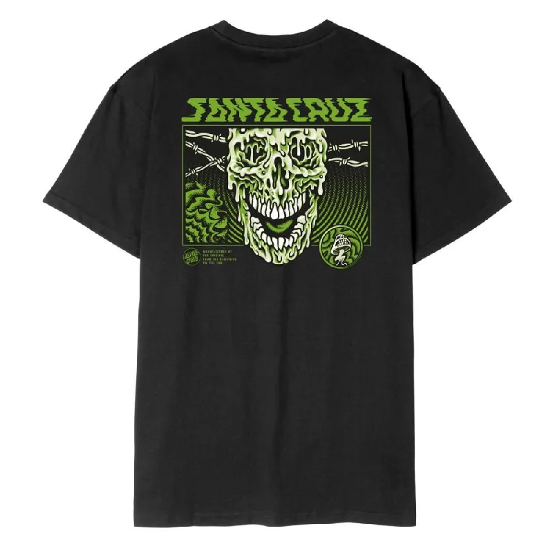 Santa Cruz T-Shirt Toxic Skull T-Shirt - Black-- Boxy Fit Fitted Loose