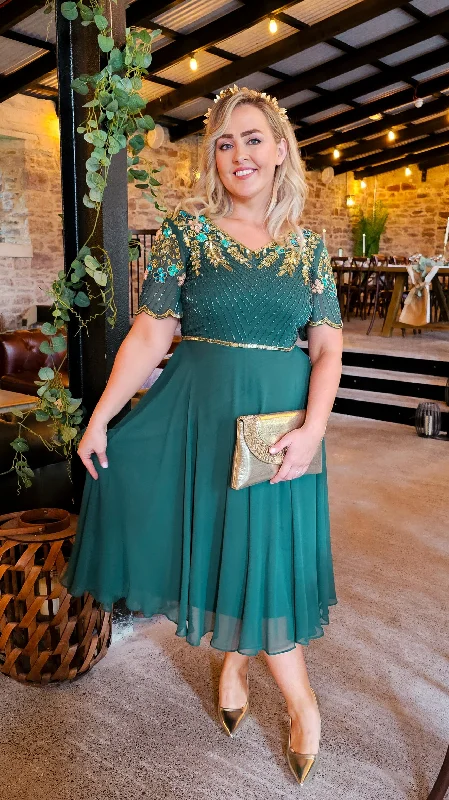 Tiffany Green Dress Tunics Distressed trendy