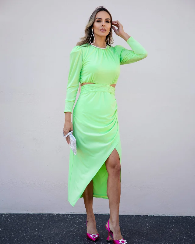 Bella Lime Dress Tunics Practical easy-care