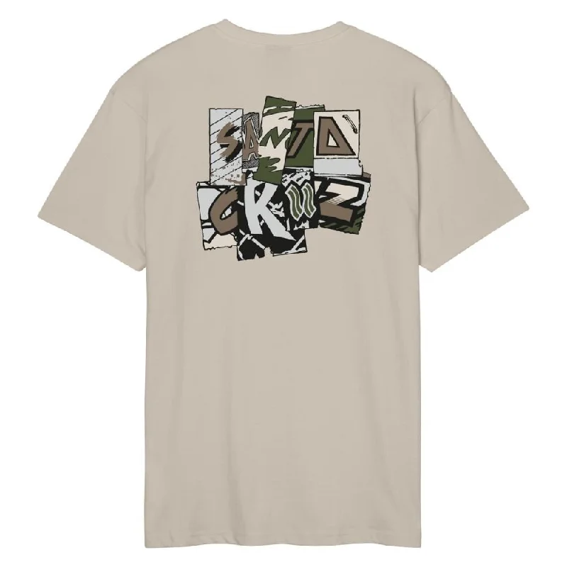 Santa Cruz T-Shirt Kickback - Fog-- Ribbed Striped Patterned