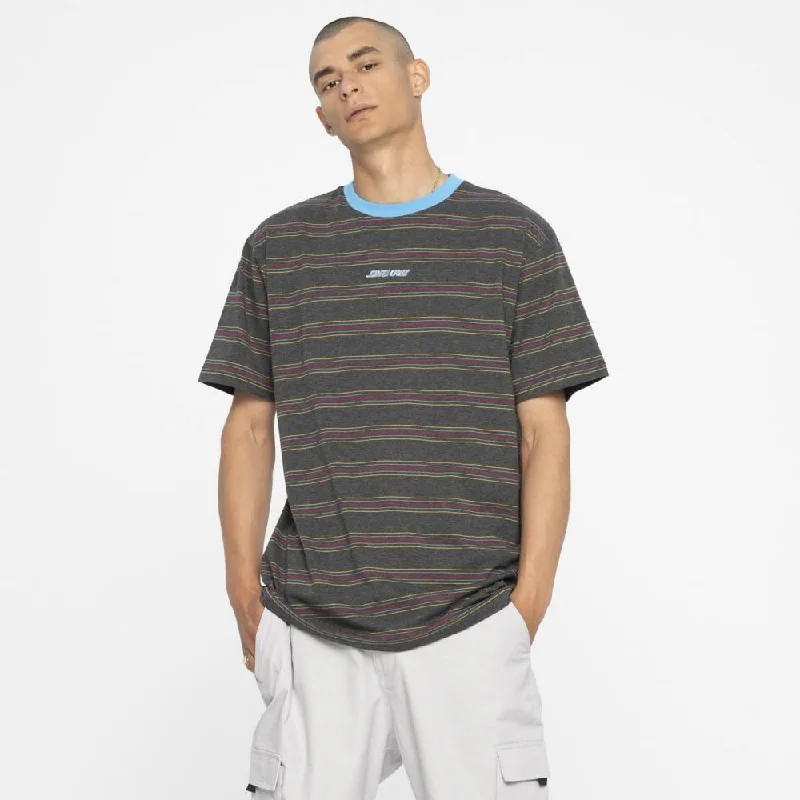 Santa Cruz Custom T-Shirt Classic Strip Stripe T-Shirt - Washed Black Stripe-- Denim Fabric Leather Fabric Suede Fabric Santa Cruz Custom T-Shirt Classic Strip Stripe T-Shirt - Washed Black Stripe-- Denim Fabric Leather Fabric Suede Fabric