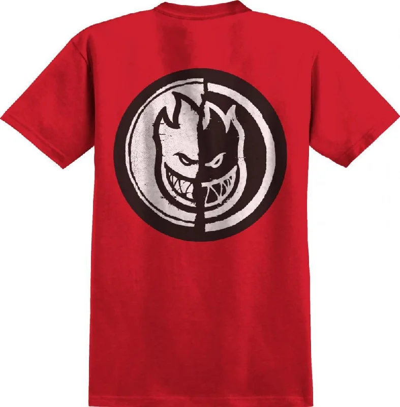 Spitfire T-Shirt Yin Yang - Red / Black / White-- Plaid T-Shirt Polka Dot Checkered