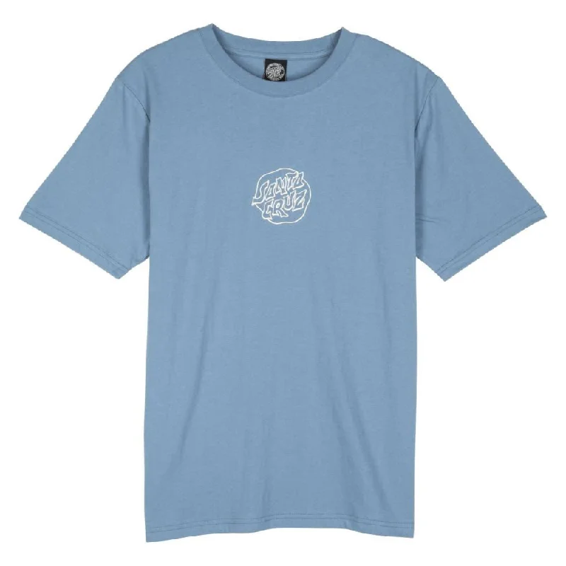 Santa Cruz Womens T-Shirt Fever Dream Mono Dot Center - Dusty Blue-- Fashionable Trendy Casual