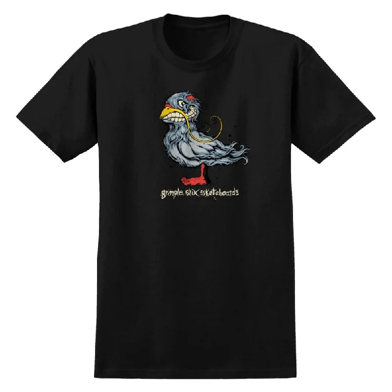 Antihero T-Shirt Grimple Pigeon - Black / Multi Print-- Nylon Fabric Polyester Fabric Spandex Fabric